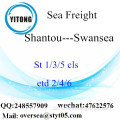 Shantou Port LCL Konsolidierung nach Swansea